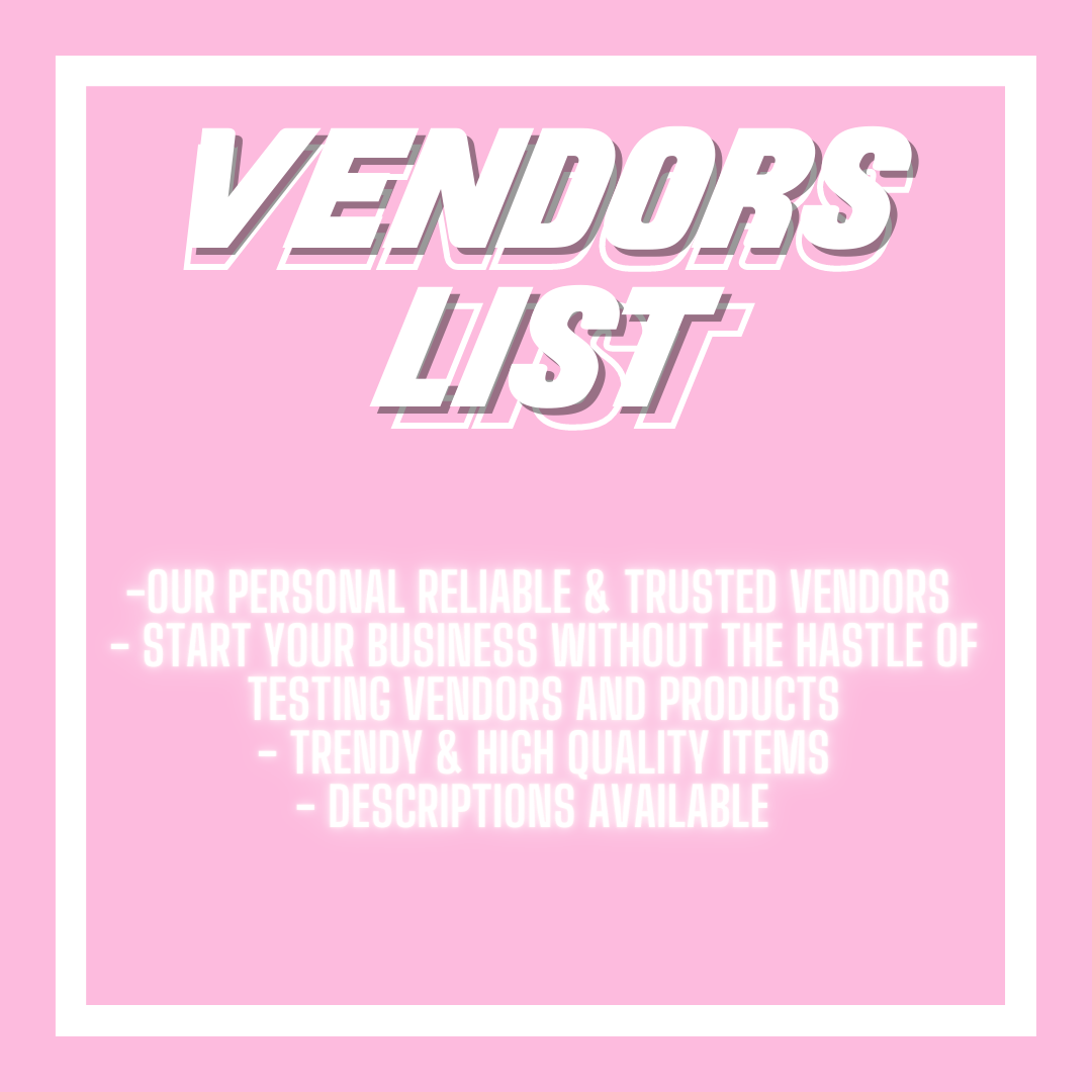 Vendors List (Instantly Emailed)