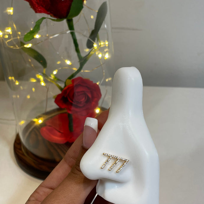 777 Divinely Protected nose stud